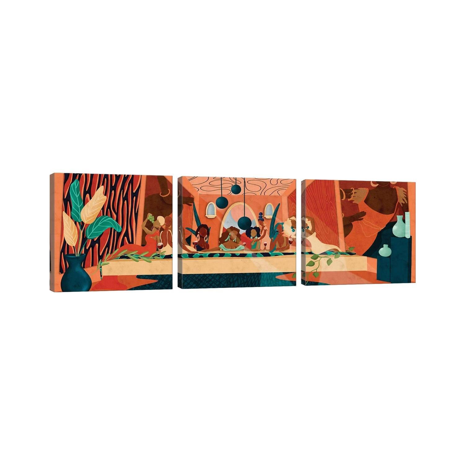 iCanvas "Last Supper" by Reyna Noriega 3Piece Canvas Wall Art Set